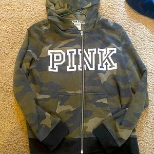 VS Pink Camo Zip-Up Hoodie